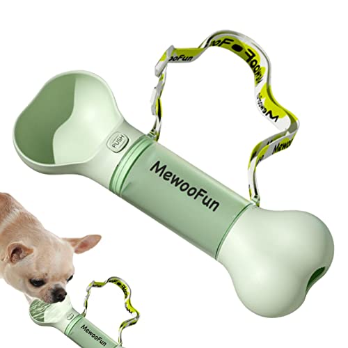 LYNSAY Wasserflasche für Hunde, tragbar, Knochenform, Wasserspender für Haustiere, Welpen, Reisewassernapf mit Kotbeutelspender, tragbare Wasserflasche für Haustiere, auslaufsichere Flasche für Katzen, Wassernapf für Hunde