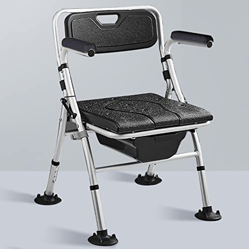 Badestuhl mit Armlehnen, medizinischer Duschsitz, Sicherheits-Kommode am Nachttisch für Toilette – für ältere Menschen, Erwachsene, Behinderte