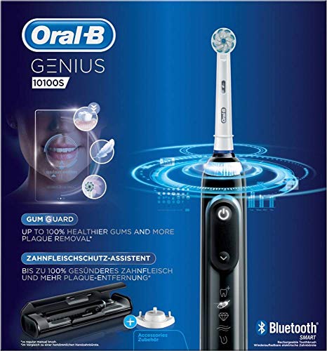 Oral-B Genius 10100S Elektrische Zahnbürste Rotierend/Oszilierend/Pulsieren Schwarz