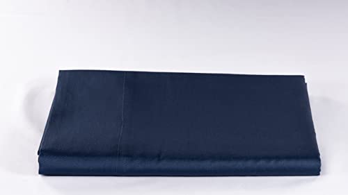 LENZUOLISSIMI - Bettlaken für Einzelbett aus Baumwollsatin, 300 Fäden, 180 x 290 cm,, Marineblau