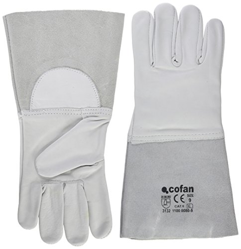COFAN 11000080 – 9 – Pack von 6-Handschuhe Leder Rindsleder mit Schwimmflügel (13 cm, T-9)