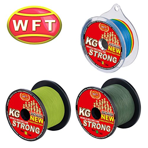WFT KG Strong 600m 0,25mm 39kg, geflochtene Schnur, Meeresschnur, Angelschnur, Geflechtschnur, Farbe:Gelb
