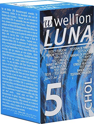 Wellion LUNA Cholesterin-Teststreifen, 5 Stück