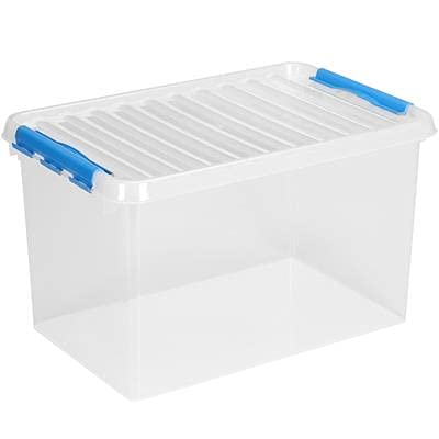 SUNWARE Q-Line Box - 62 Liter - 600 x 400 x 340mm - transparent/blau