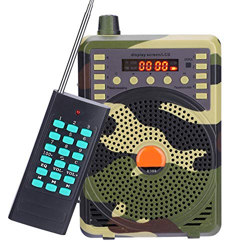DaMohony Elektronischer Vogelscheuer, tragbar, Jagdköder, Anrufe, Fernbedienung für Lautsprecher MP3