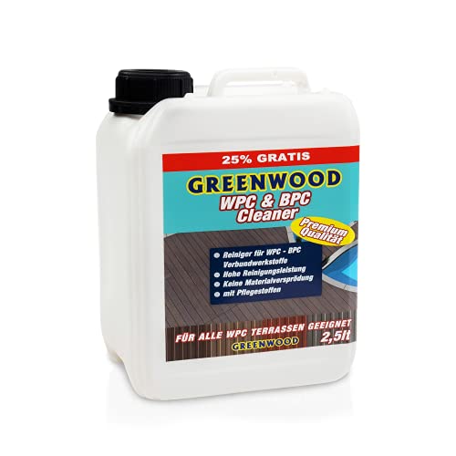 GREENWOOD - WPC Reiniger 2,5 lt. mit Pflegestoffen- Super-Konzentrat. WPC Reiniger pH Neutral