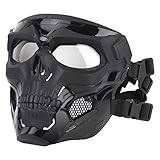 Uyuke 1 Stück Gesicht Skelett Maske Airsoft Vollgesichts Helm Maske CS Halloween Schutzmaske Maskerade Party Cosplay Requisiten Masken