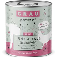 Sparpaket GRAU Adult Getreidefrei 12 x 800 g - Huhn & Kalb