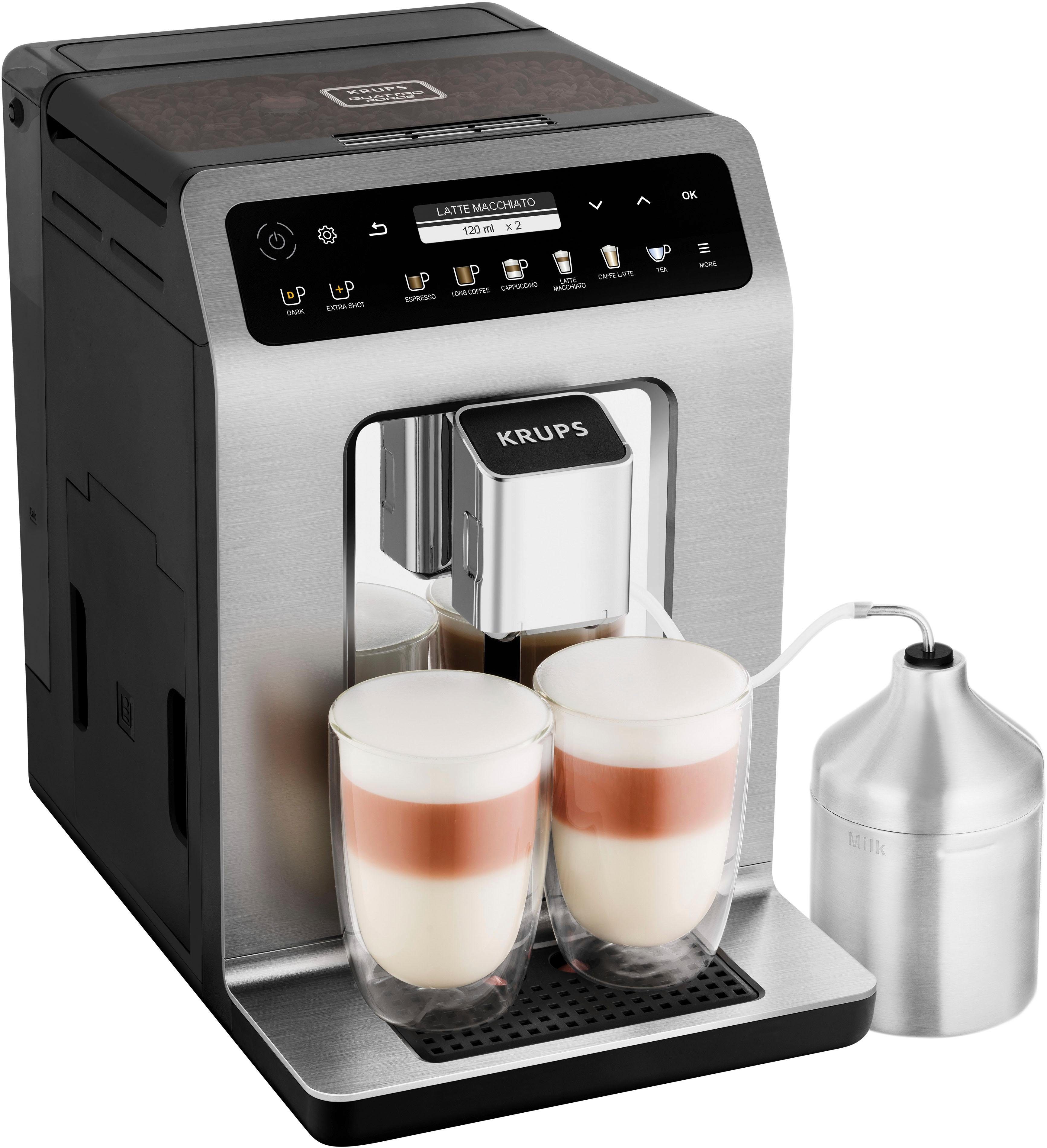 Krups Kaffeevollautomat EA8948 Evidence Plus One-Touch-Cappuccino, Platzsparend mit vielen technischen Innovationen und Bedienungshighlights