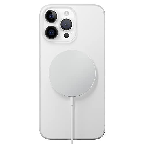 NOMAD Super Slim Case | für iPhone 15 Pro Max | extra dünne Schutzhülle | Kratzfest | Semitransparent und matt | Frost