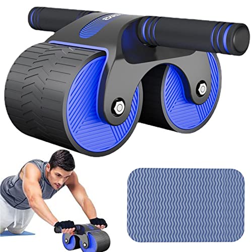 Bauchroller Bauchmuskeltrainer, Automatisches Rebound Bauchrad AB Roller Wheel Mit Stabilen Doppelrädern, Bauchtrainer Roller zum Training der Bauch, Arm, Schulter Rückenmuskulatur Frauen Männe