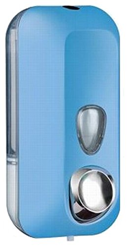 MarPlast 714 Seifenspender Wandmontage blau, Soap Dispenser, 550 ml, Kunststoff Soft Touch