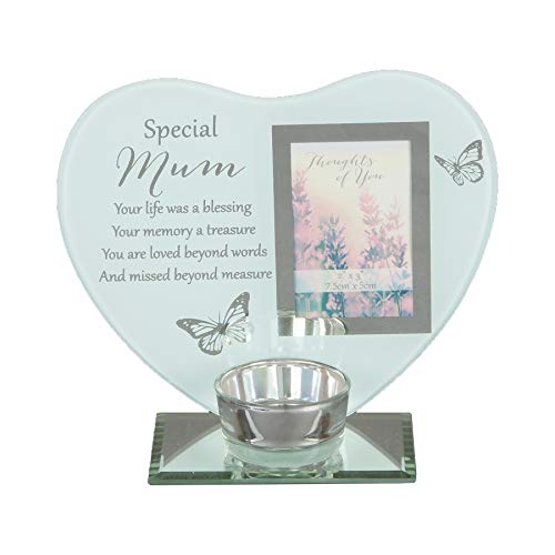 Widdle Gifts Ltd Glas-Bilderrahmen für Teelichter, Teelichthalter – Mum 8982