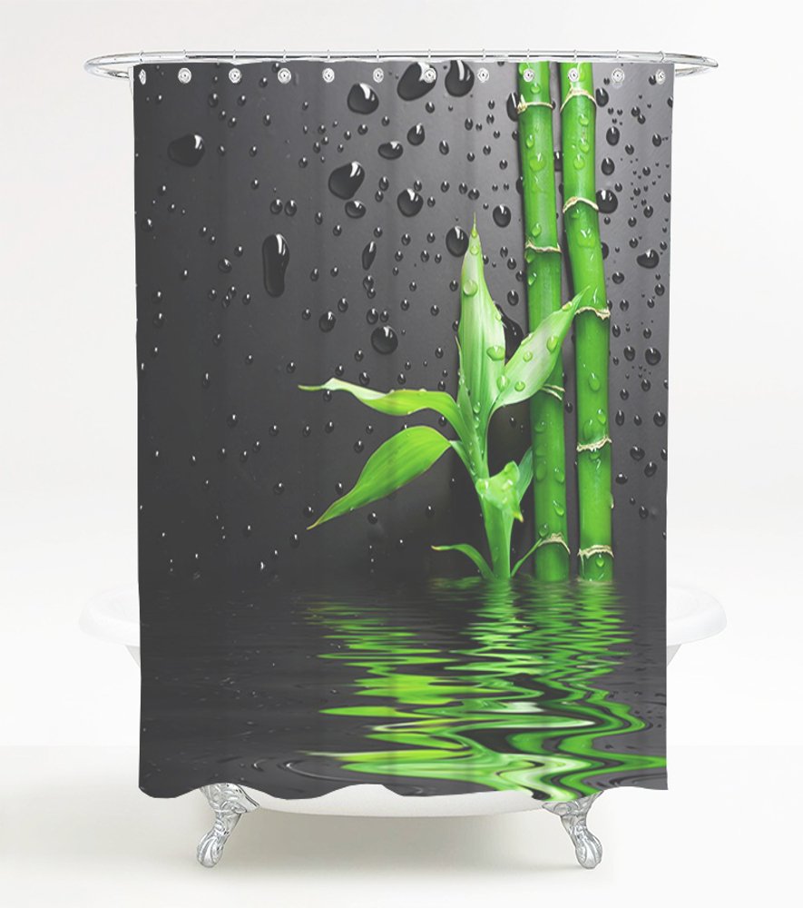 Sanilo Duschvorhang Virella 180 x 200 cm, hochwertige Qualität, 100% Polyester, wasserdicht, Anti-Schimmel-Effekt, inkl. 12 Duschvorhangringe