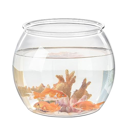 Fischschalenvase | Runder Fischaquariumbehälter für Goldfische | Desktop-Dekor für Wohnung, Wohnheim, Wohnzimmer, Büros für Goldfische, Kampffische Stronrive