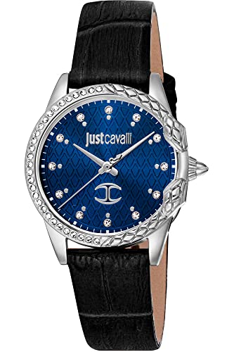 Just Cavalli Damen Analog Quarz Uhr mit Leder Armband JC1L095L0315