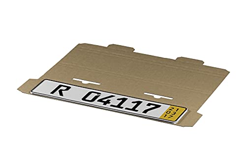 karton-billiger | Versandschachtel Faltschachtel Versandkarton Versandtasche KFZ-Kennzeichen Nummernschild | 20 Stück