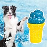 QYHGS Haustier-Beißring, kühlendes Kauspielzeug, Hundespielzeug für den Sommer, kühlend, gefrorenes Hundespielzeug, voll mit Wasser, gefroren, Verhinderung von Hitzschlag, Zahnen, Kauspielzeug, Gelb 2