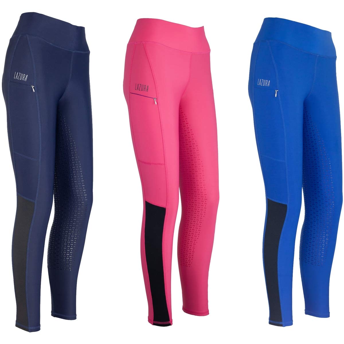 Lazura Damen Reitleggings Silikon Vollbesatz Adventure pink 36/38