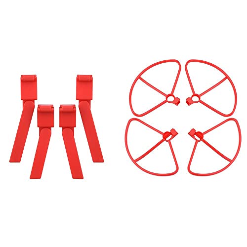 Zubehör für Drohnen Propeller -Fahrwerk Beine Propeller Guard Drone Protector for Fimi x8 se rc Quadcopter Drohnenzubehör (Color : Red-leg-ring-)
