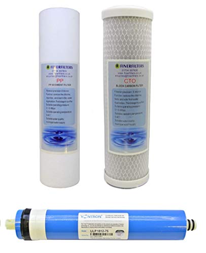 Ersatz-Wasserfilter für Aquarium-RO System (PP Sediment, CTO) und 75 GPD Membran
