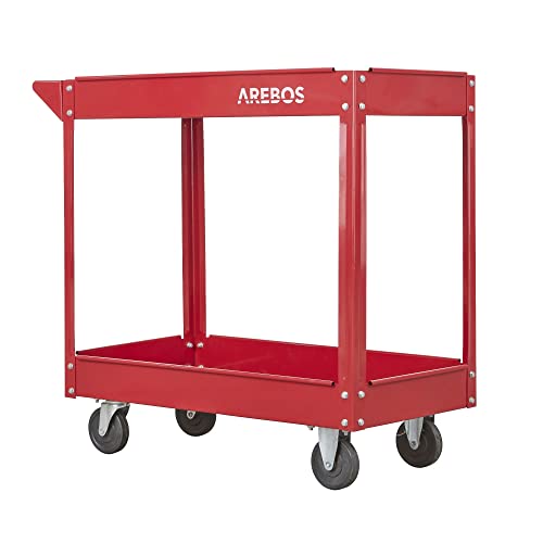 Arebos Werkstatt-Rollwagen Montagewagen/Große Belastbarkeit bis 100 kg / 2 oder 3 Fächer/Einzeln oder als Set (2 Fächer)