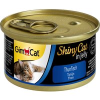 GimCat ShinyCat in Jelly Thunfisch - Nassfutter mit Fisch und Taurin für Katzen - 48 Dosen (48 x 70 g)