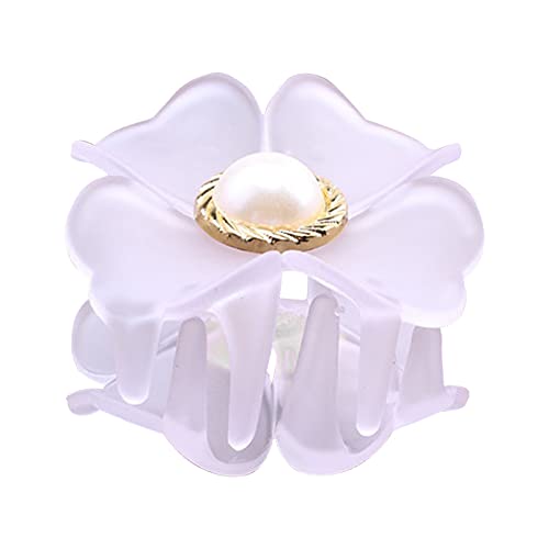 SHUBIAO Jelly Girls Colors Translucent Flower Hair Claws Women Cute Clips Hair Shape Hair Clip Short Hair Clips for Women Hair Clips (Color : E)