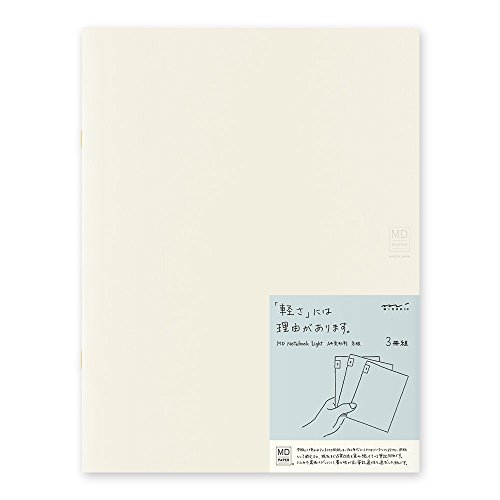 Midori Phil Design Notes MD Notebook Light A4 Deformation-Size Grid Ruled Three Books 15217006