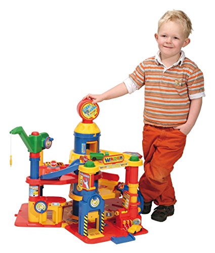 Wader Quality Toys Park Tower mit 4 Ebenen + Autos