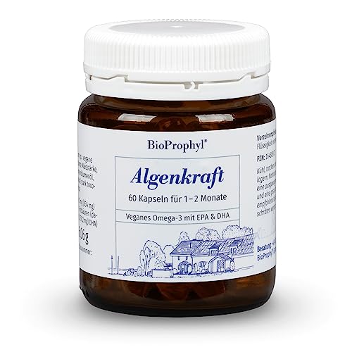 BioProphyl® Algenkraft - Algenöl reich an Omega-3-Fettsäuren für ein gesundes Herz - 60 pflanzliche Kapseln für 2 Monate