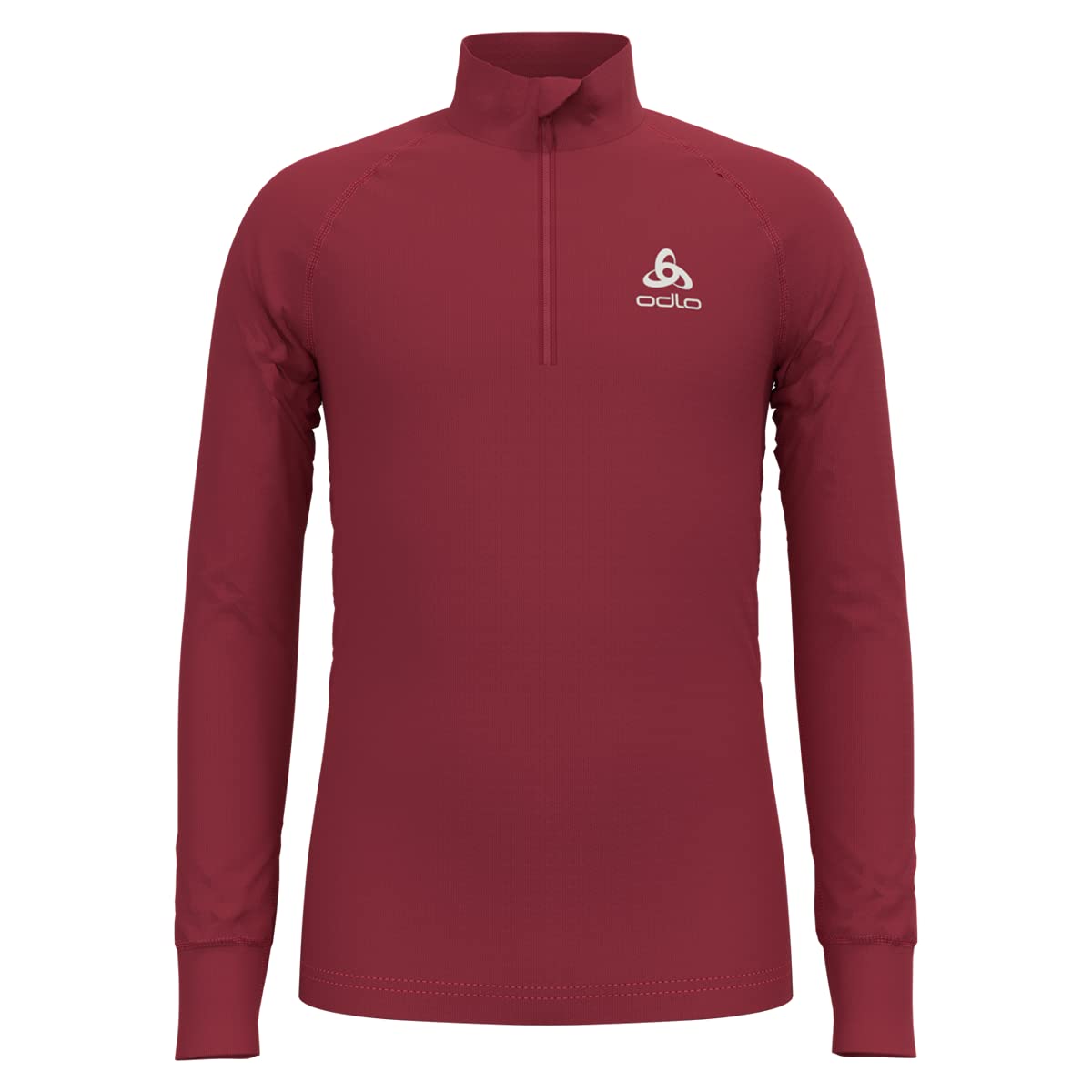 Odlo Kinder ACTIVE WARM ECO Baselayer Langarm-Shirt mit 1/2 Reißverschluss & Stehkragen, Deep Claret, 116