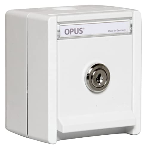 OPUS® RESIST Schutzkontakt-Steckdose 1-fach mit Schloss Ausführung Schließung"1", Farbe reinweiß