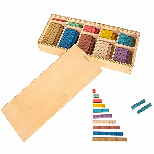 Rechenstäbchen in Montessori-Farben, 200 St., Montessori Material zur Freiarbeit Mathematik