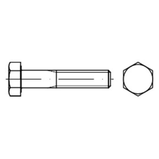DIN 931 8.8 galvanisch verzinkt Sechskantschrauben mit Schaft - Abmessung: M24x320 (1 Stück)