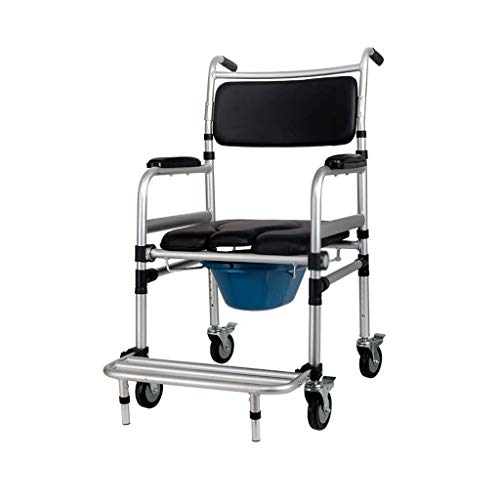 Nachtkommode, Toilettenstuhl, Rollstuhl, kreativ, leicht, zusammenklappbar, Toilette, Multifunktions-Rollstuhl, Rollstuhl, tragbare Toilette