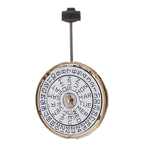 Fubdnefvo Uhrwerk 7022 Uhrwerk mit Doppelkalender Ersetzt 956.412 Uhrenzubehör mit DREI Stiften