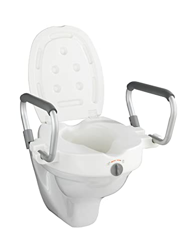 Wenko WC-Sitzerhöhung Secura mit Stützgriffen Weiß