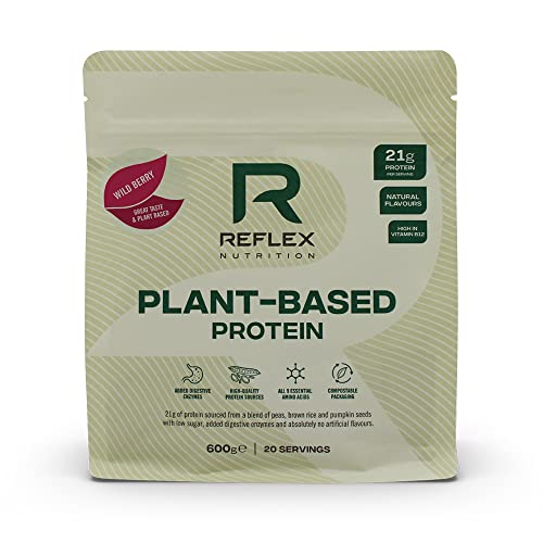 Reflex Nutrition Veganes Proteinpulver mit B12 - 600g, Wilde Beere