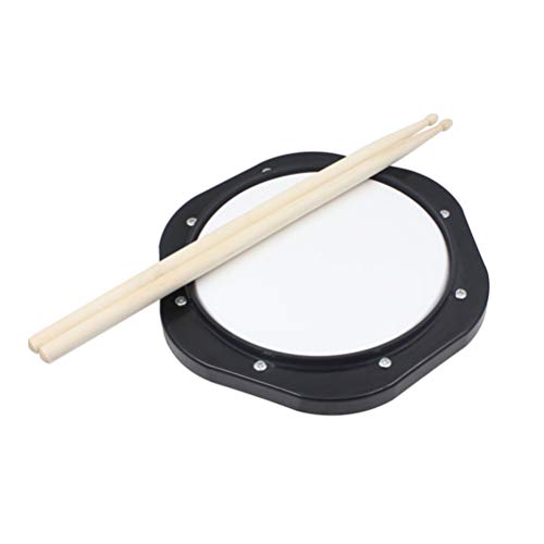 Milisten 10-Zoll-Gummi-Drum-Practice-Pad mit Leisen Drumsticks für Das Drum-Practice
