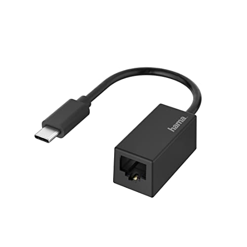 Hama 200322 Netzwerk-Adapter USB-C-Stecker - LAN/Ethernet-Buchse, Gigabit Ethernet