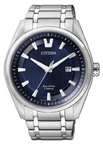 Citizen Herren Analog Quarz Uhr mit Titan Armband AW1240-57L