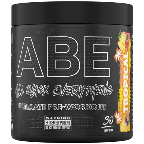 Applied Nutrition ABE Pre Workout Pulver - Pre Booster für Energie & Leistung mit Citrullin, Kreatin Monohydrat, Beta Alanin (375 g – 30 Portionen)(Tropical)