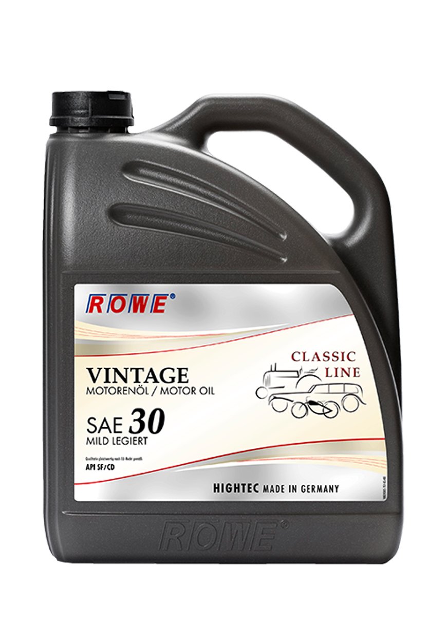 ROWE - 5 Liter HIGHTEC VINTAGE SAE 30 MILD LEGIERT Motorenöl - PKW Motoröl mineralisch für Oldtimer und Youngtimer