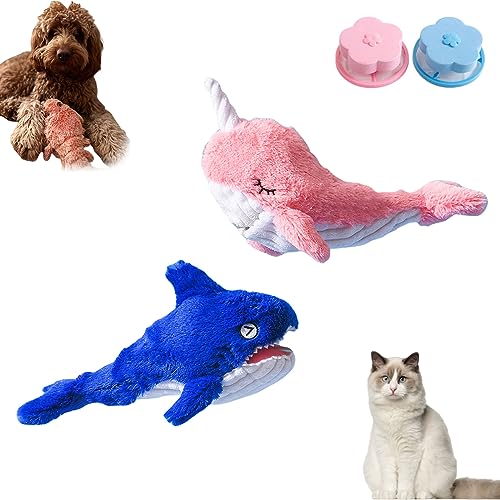 Donubiiu Youversal Floppy Lobster Pet Toy, Floppy Lobster Interactive Dog Toy, Interactive Cat and Dog Toy, Durable Fluffy Electric Simulation Lobster Interactive Dog Toy (2PCSA)