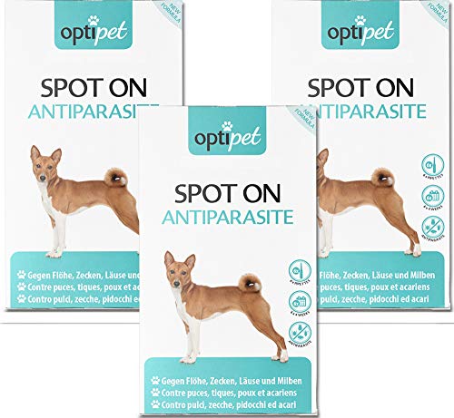 OptiPet 18x1,5ml Pipetten Spot On für Hunde Schutz vor Flöhen Zecken Milben Parasiten