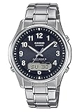 Casio Wave Ceptor Herren Armbanduhr LCW-M100TSE-1A2ER, Solar und Funkuhr, schwarz blau, Saphirglas, massives Titangehäuse und Titanarmband