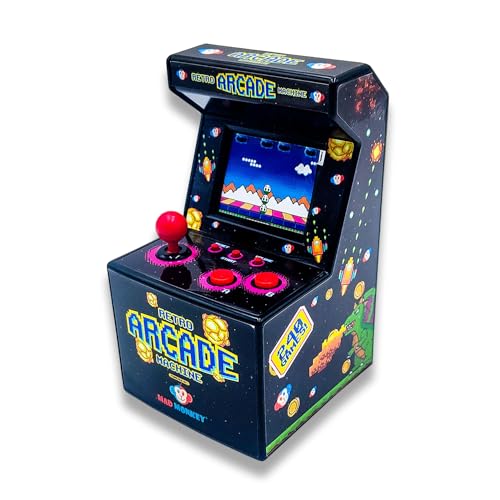 Mad Monkey 2000013 Retro Arcade Spielekonsole, Schwarz