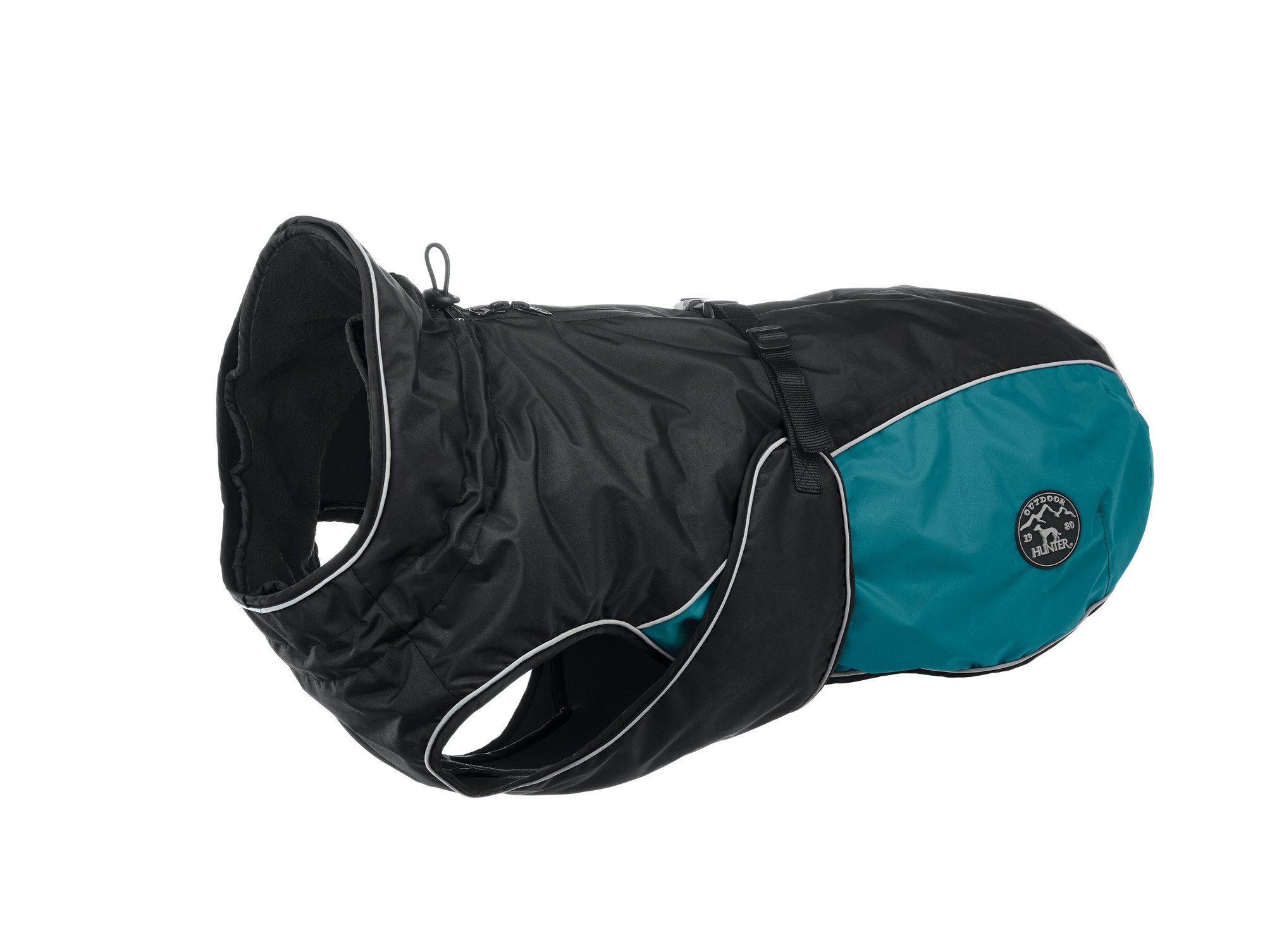 Hunter UPPSALA ALLROUNDER Hundemantel, 2-in1, herausknöpfbares Fleece-Futter, wasserabweisend, 50, anthrazit/petrol