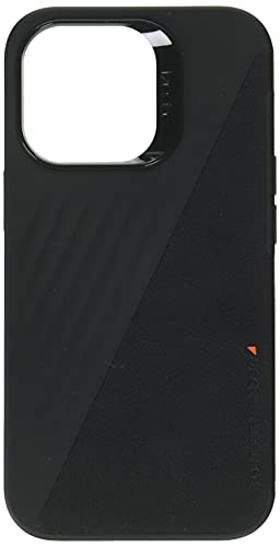 Gear4 ZAGG Brooklyn Snap - MagSafe-kompatible Hülle aus veganem Leder - für iPhone 13 Pro - Farbe: Schwarz, 702008228, schwarz